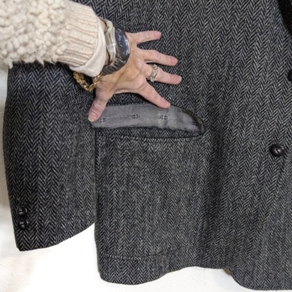 Vintage Eddie Bauer Harris Tweed Sport Coat Blazer Jacket 42 Long - Picture 4 of 13